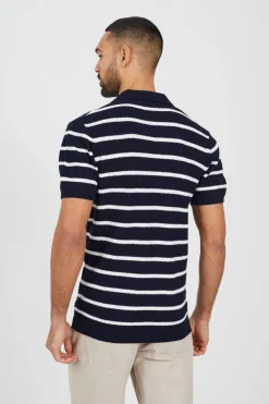 Polo de punto a rayas