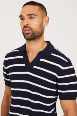 Polo de punto a rayas