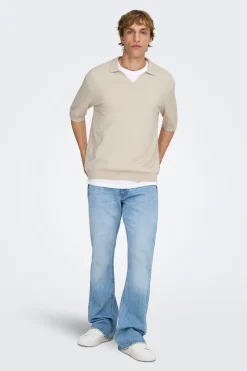 Polo de punto manga corta