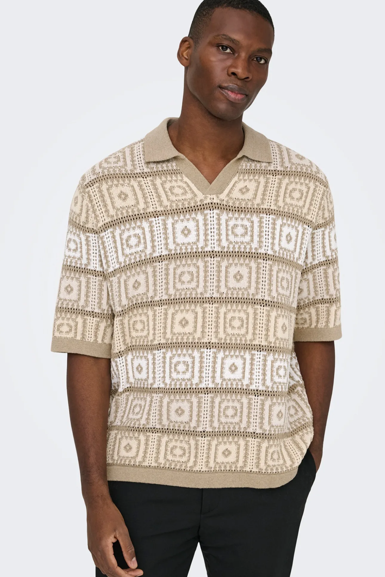 Polo de punto manga corta