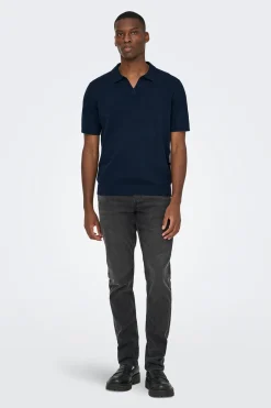 Polo de punto manga corta