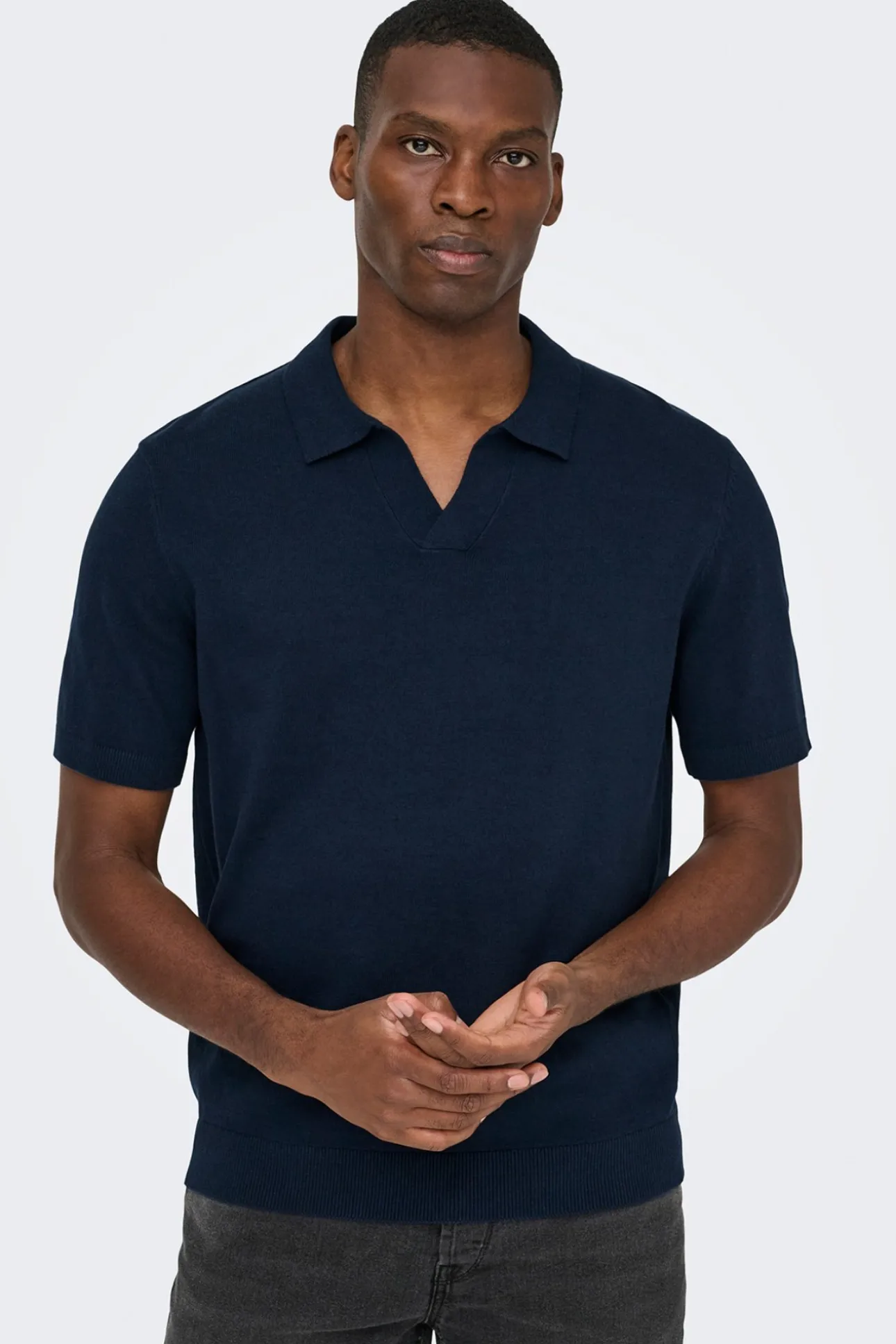 Polo de punto manga corta