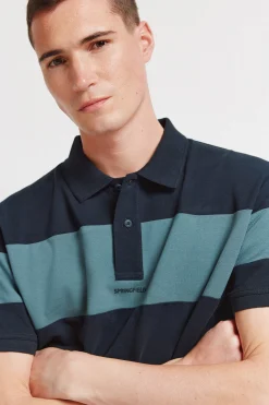 Polo piqu&eacute; bloques color regular fit