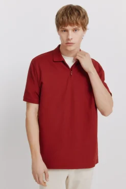 Polo piqu&eacute; cremallera regular fit