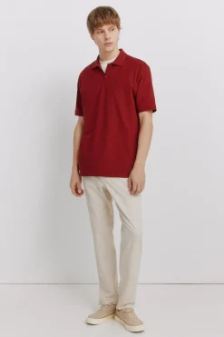 Polo piqu&eacute; cremallera regular fit