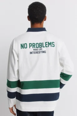 Polo piqu&eacute; mangas bloques contraste regular fit