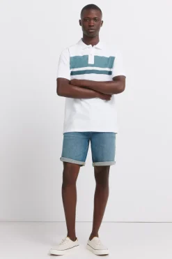 Polo piqu&eacute; rayas estampadas regular fit