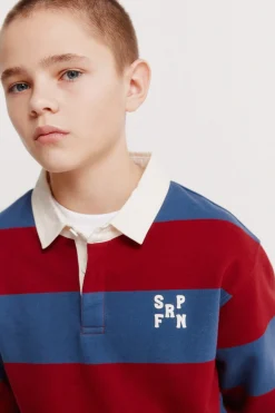 Polo rayas rugby ni&ntilde;o