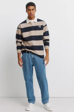 Polo rugby manga larga rayas