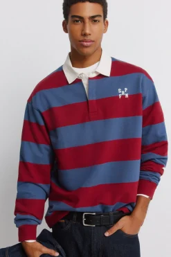 Polo rugby manga larga rayas