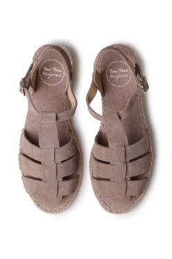 Sandalia cangrejera en serraje