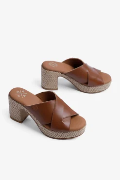 Sandalia cu&ntilde;a tac&oacute;n se&ntilde;ora Melibea Piel