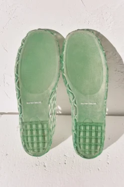 Sandalias jelly efecto red verde