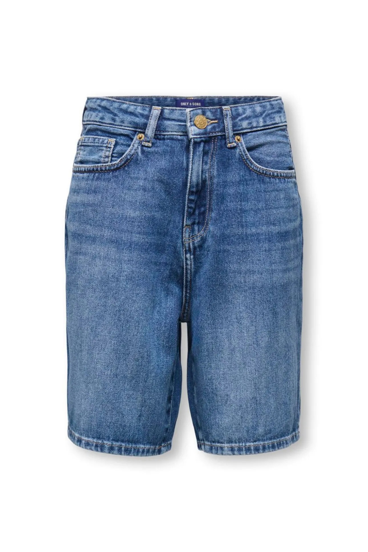 Short denim de corte holgado