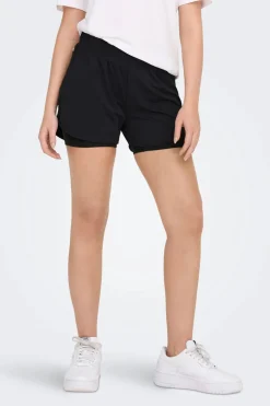 Shorts corte loose cintura media