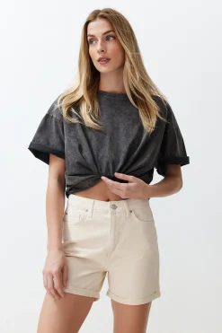 Shorts vaqueros rectos