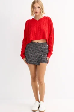 Skort Jacquard Botones