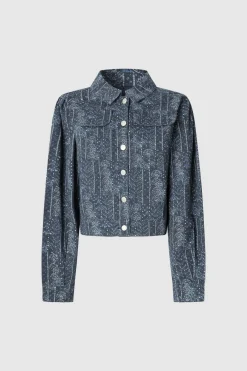 Sobrecamisa Estampado Floral Fit Cropped