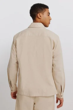 Sobrecamisa lino bolsillo