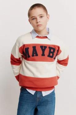 Sudadera a rayas "Maybe" ni&ntilde;o