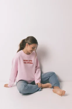 Sudadera algod&oacute;n rosa