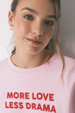 Sudadera algod&oacute;n rosa