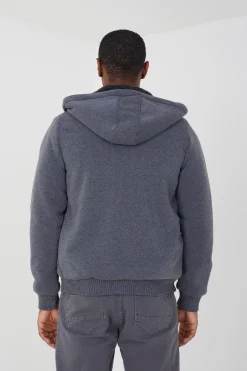 Sudadera con capucha y borrego