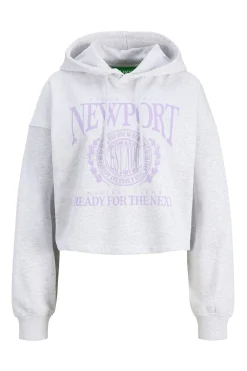 Sudadera cropped con capucha