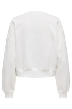 Sudadera cropped detalle perlas