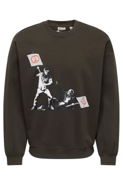 Sudadera cuello redondo Banksy