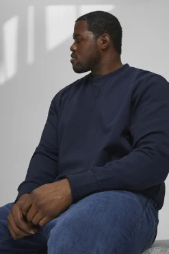 Sudadera cuello redondo b&aacute;sica PLUS