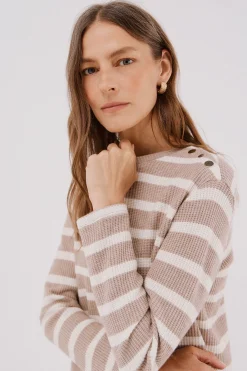 Sudadera estructura rayas