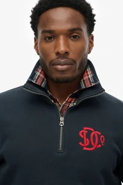 Sudadera media cremallera neon