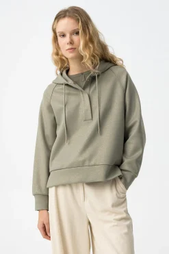 Sudadera Metalizada con Botones