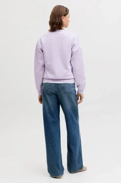 Sudadera regular cuello redondo