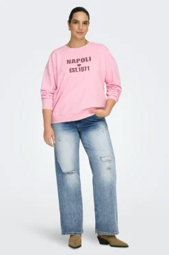 Sudadera texto frontal talla grande