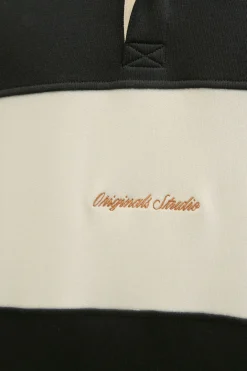 Sudadera tipo polo franja