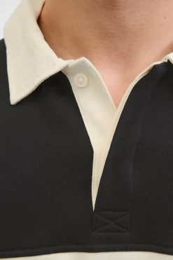 Sudadera tipo polo franja