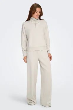 Sudadera zip cuello alto