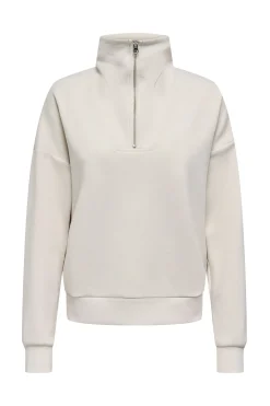 Sudadera zip cuello alto