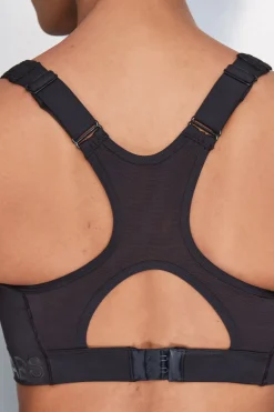 Sujetador deportivo 4D Stretch mayor cobertura negro