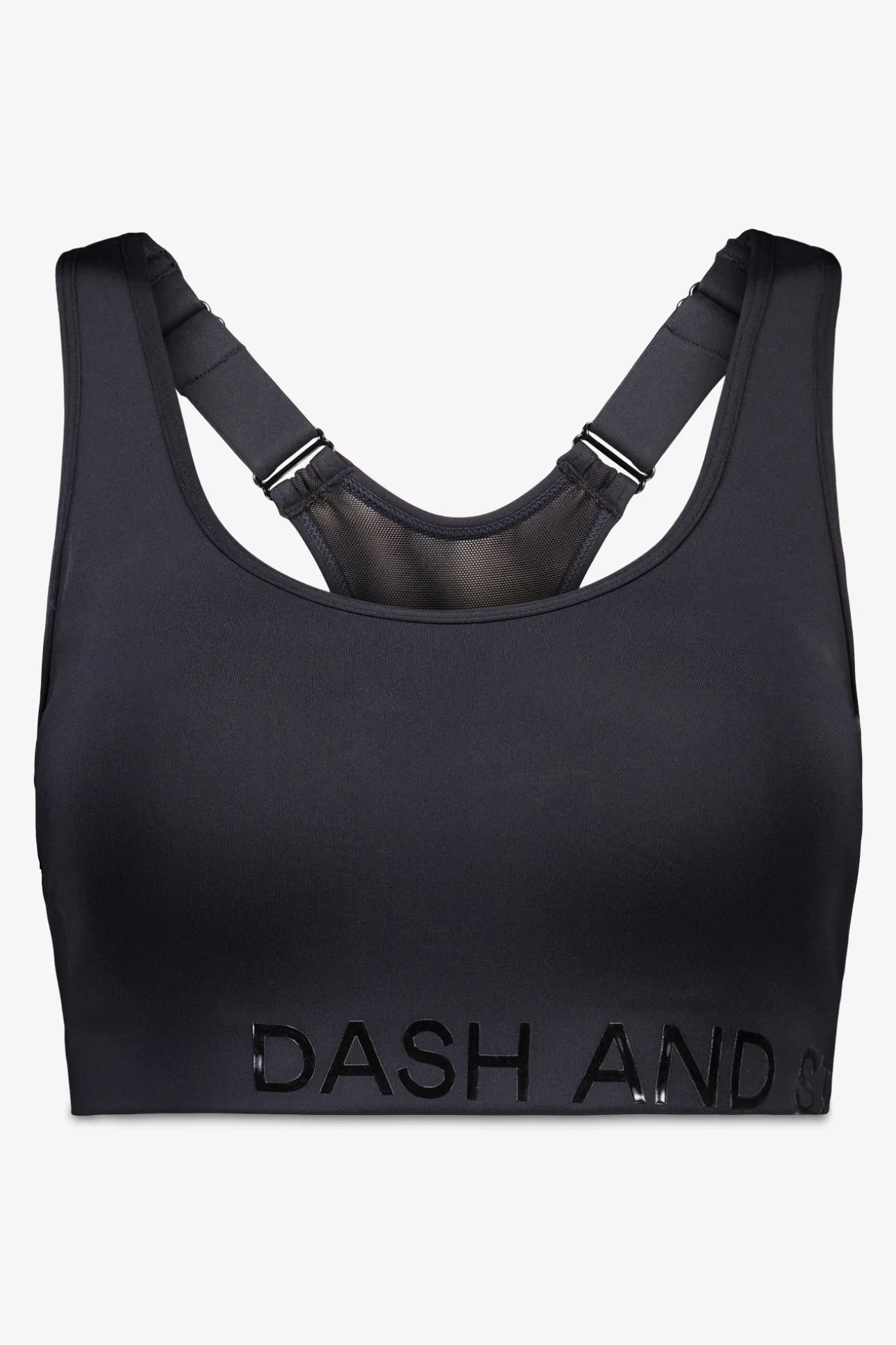 Sujetador deportivo 4D Stretch mayor cobertura negro