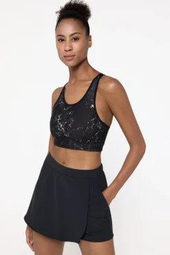 Sujetador deportivo reversible negro/estampado