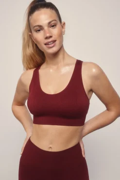Sujetador deportivo SEAMLESS COMFORT burdeos