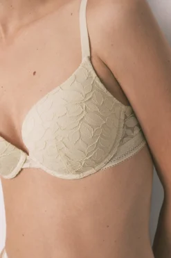 Sujetador GORGEOUS push up encaje beige