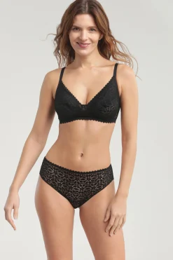 Sujetador sin aros de encaje floral Daily Dentelle