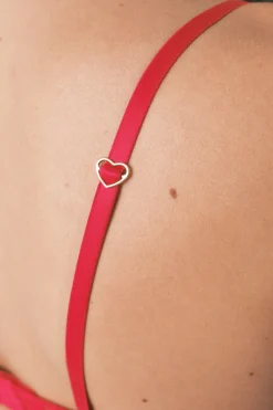 Sujetador sin relleno encaje rojo PRETTY