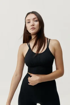 Sujetador top deportivo India negro