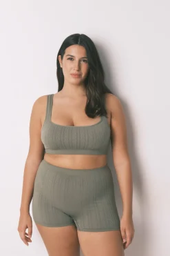 Sujetador top seamless tricot verde