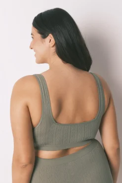 Sujetador top seamless tricot verde